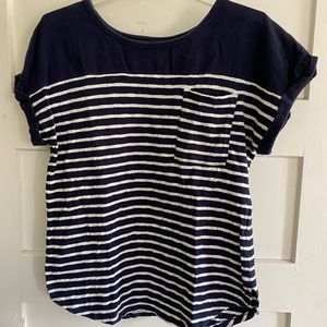 Merona XL Blue and White Stripped Shirt